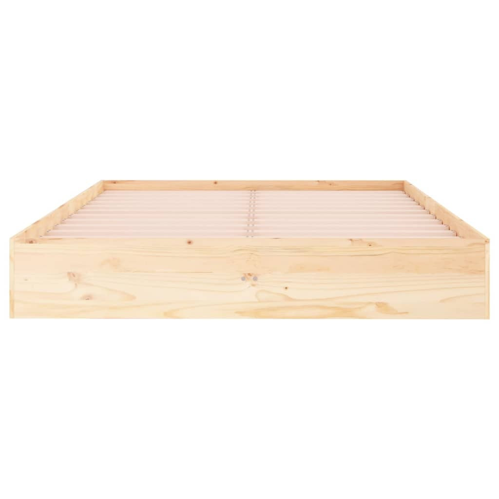 vidaXL Bed Frame without Mattress Solid Wood 140x190 cm