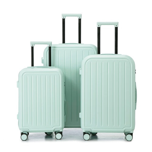 20  24   28in ABS  Spinner Wheel Luggage, Carry On Suitcase, With Cup Holder  USB Port