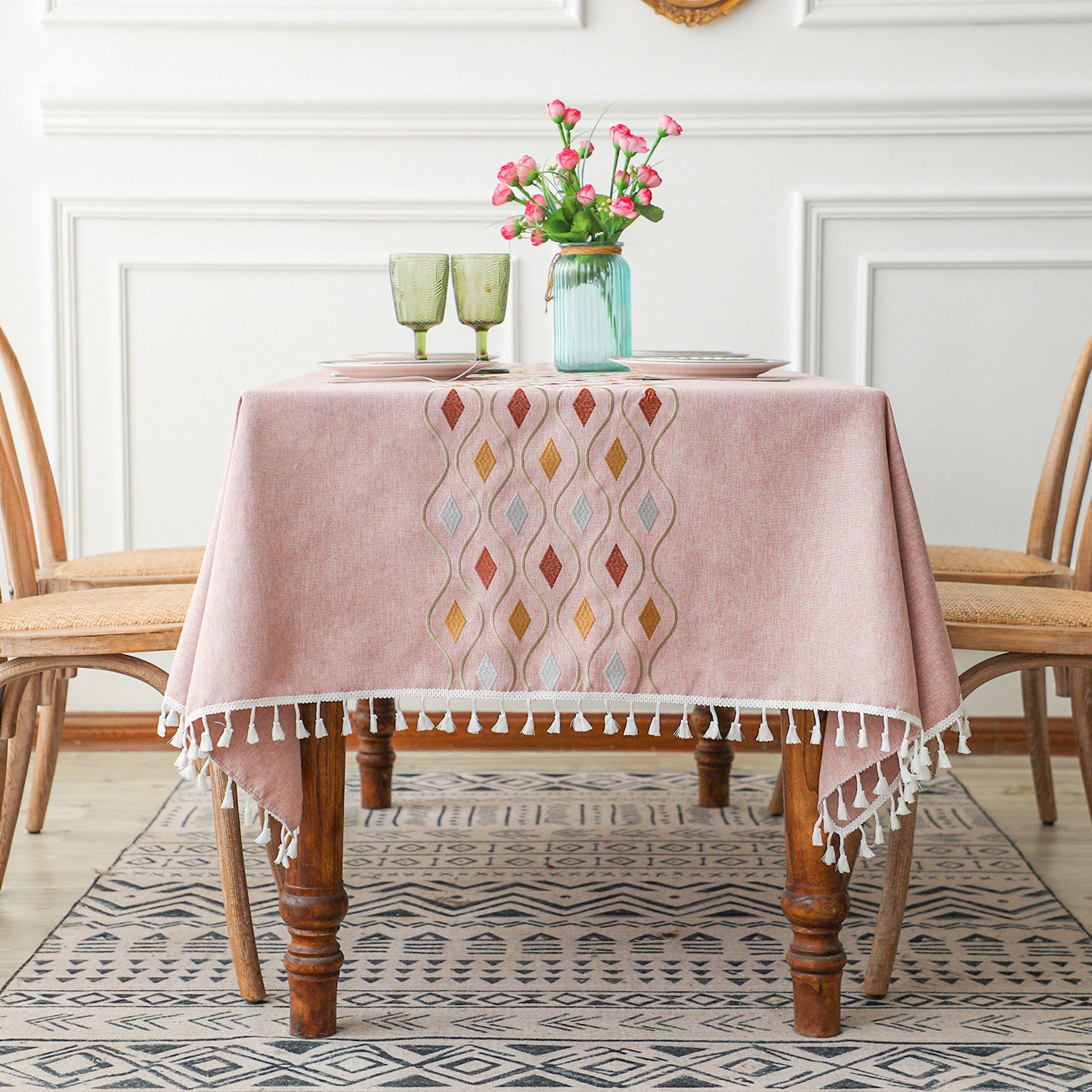 Cotton And Linen Simple Rectangular Dining Table Cloth