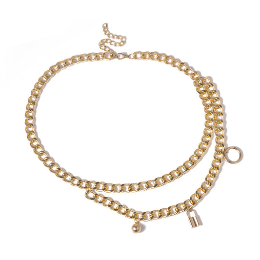 European And American Cross-border Jewelry, Personalized Temperament, Chain Bead Waist Ornament