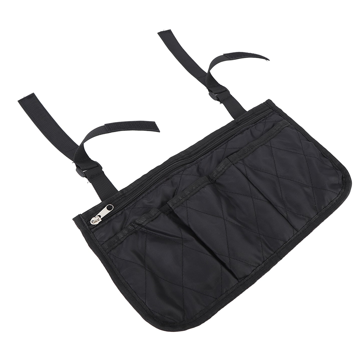Wheelchair Side Bag Armrest Accessories Black Wheelchair Pouch Storage Bag for Disabled
