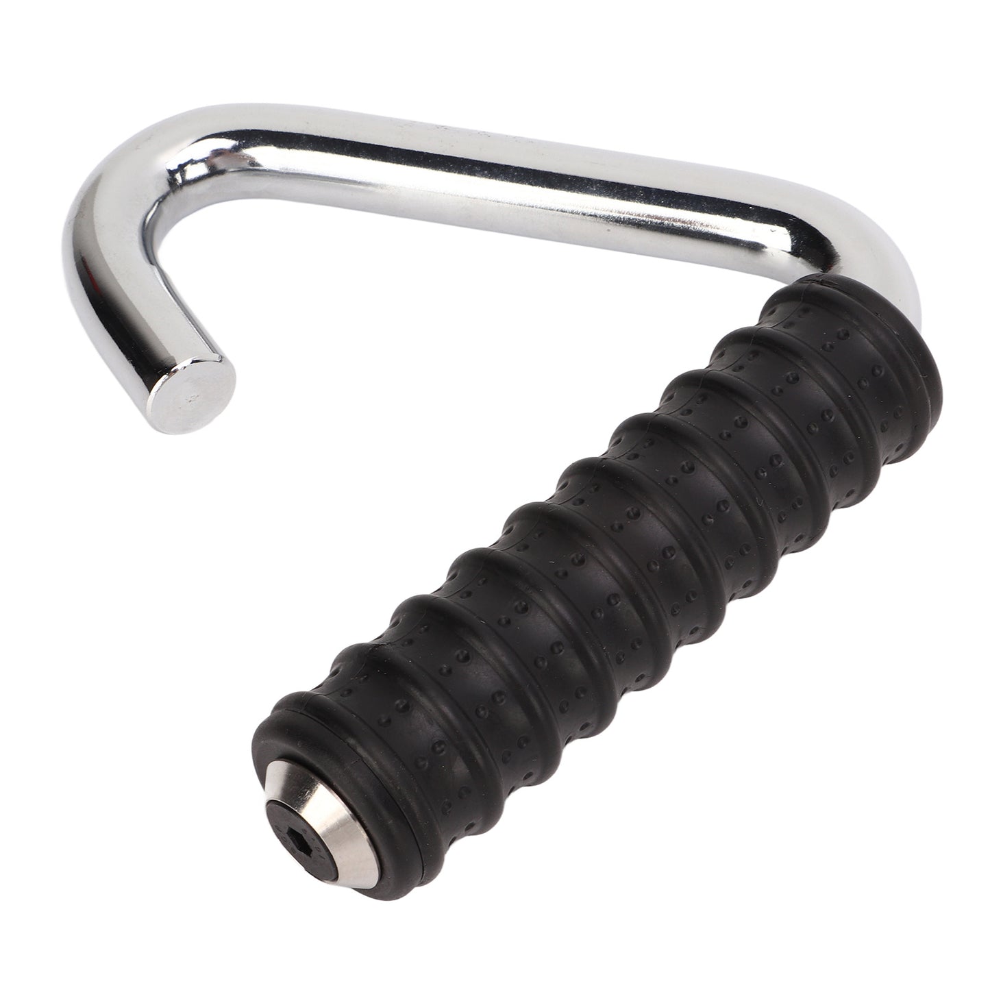 Fitness Handle Grip Silver C Shaped Universal Rubber Wrapped Training Pull Bar for Gym