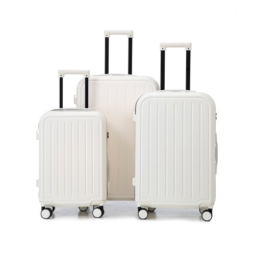 20  24   28in ABS  Spinner Wheel Luggage, Carry On Suitcase, With Cup Holder  USB Port