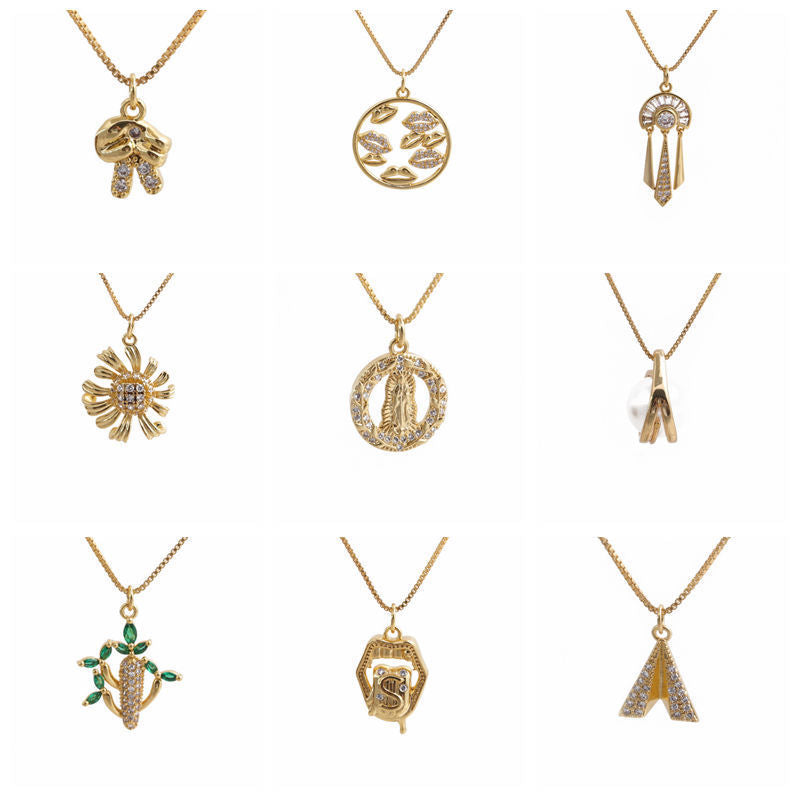 Gold Color Zircon Ornament Irregular Ladies