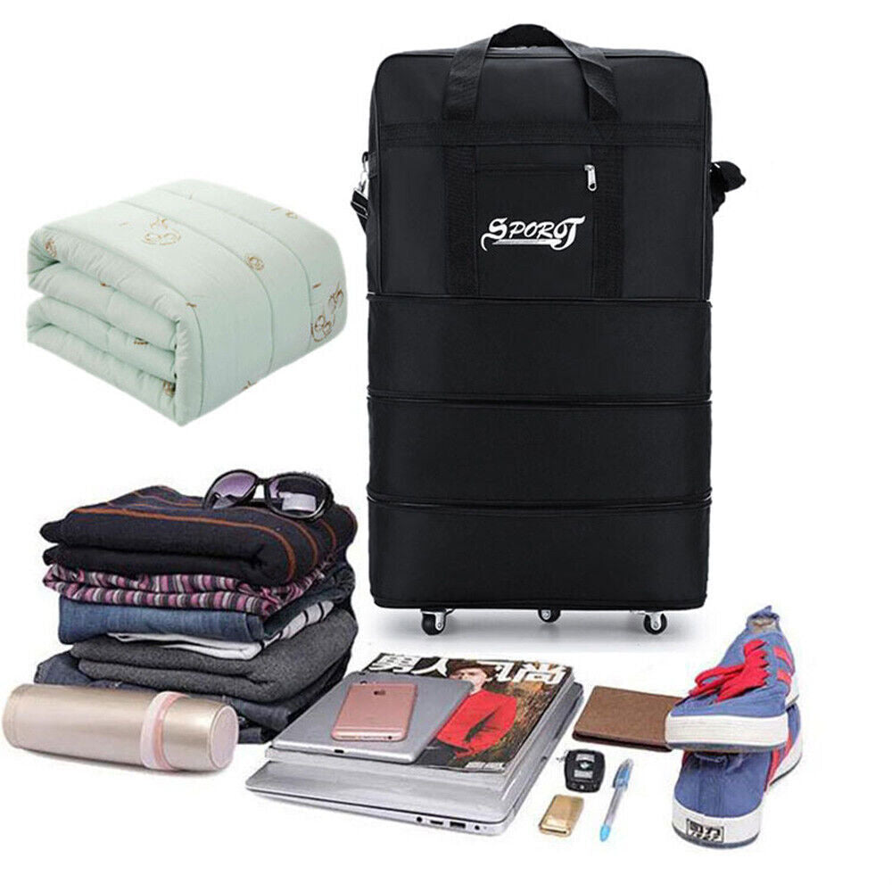 42 6 Wheels Extra Large Lightweight Luggage Trolley Suitcase Travel Bag Handbag