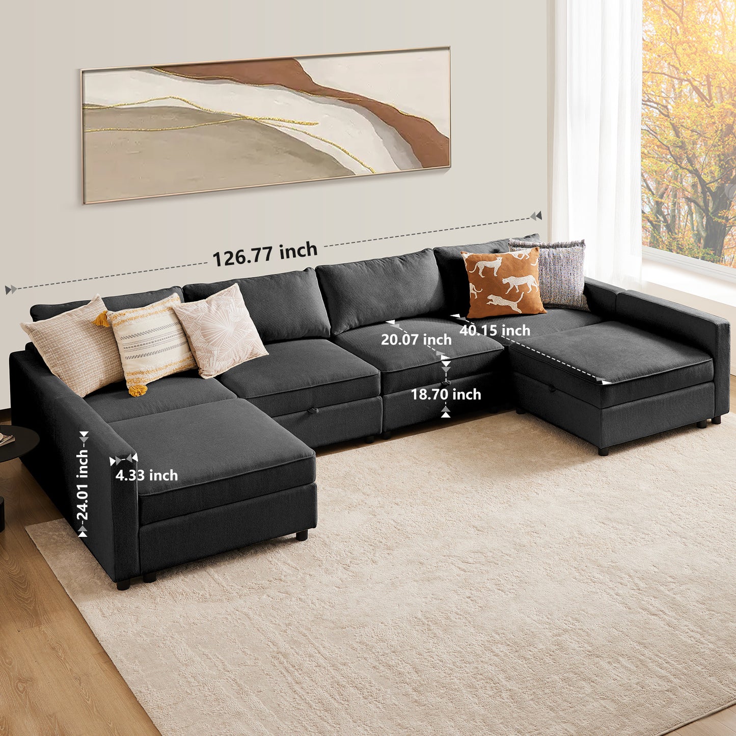 Large Sofa Bed In The Living Room
