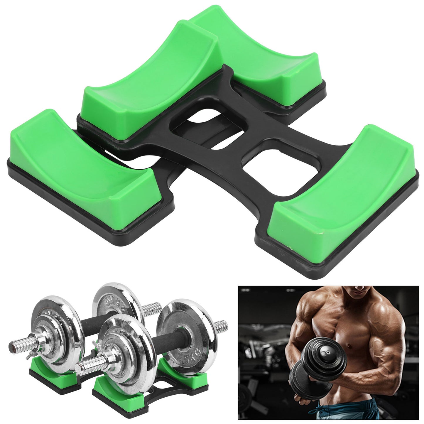 1Pair Dumbbell Bracket Mat Storage Frame Stand Floor Protection Holder Fitness Equipment S