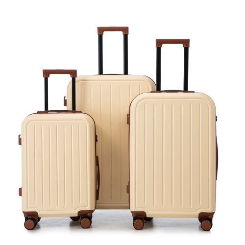 20  24   28in ABS  Spinner Wheel Luggage, Carry On Suitcase, With Cup Holder  USB Port