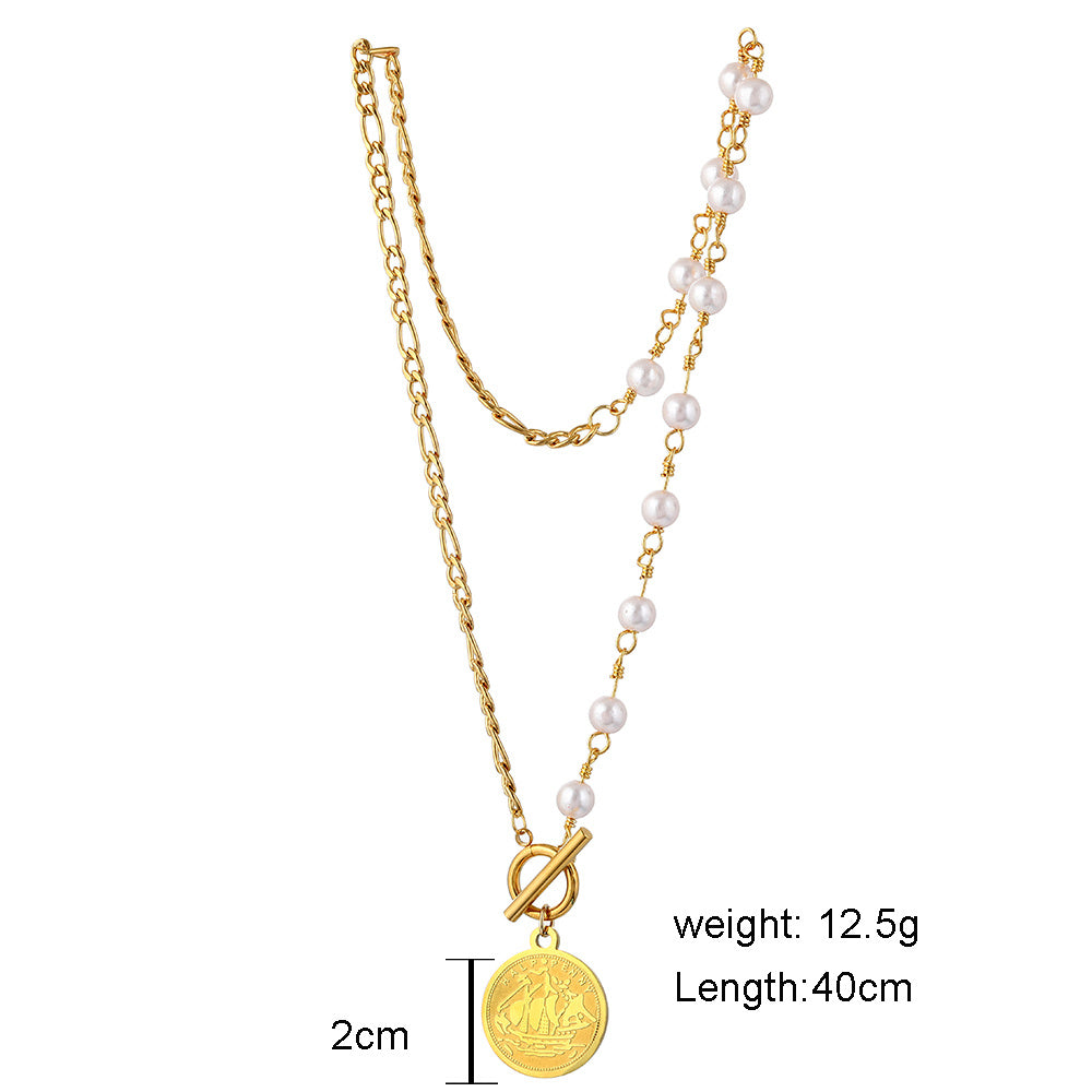 Ornaments Creative Fashion Geometric Element Items Stainless Steel Necklace