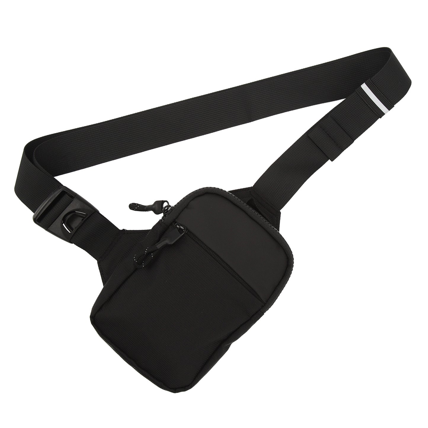 Side Shoulder Bag Small Waterproof Sling Bag for Men Women Running Cycling Traveling Shopping Black