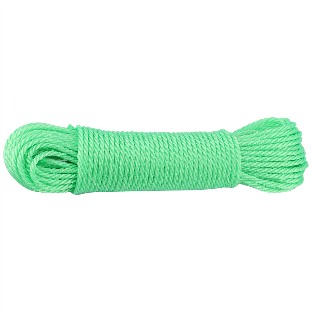 20m Nylon Rope Lines Cord Clothesline Garden Camping Outdoors (Green)