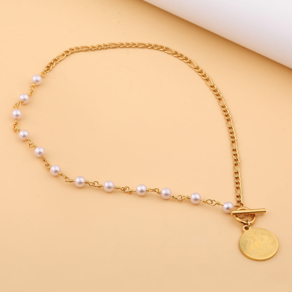 Ornaments Creative Fashion Geometric Element Items Stainless Steel Necklace