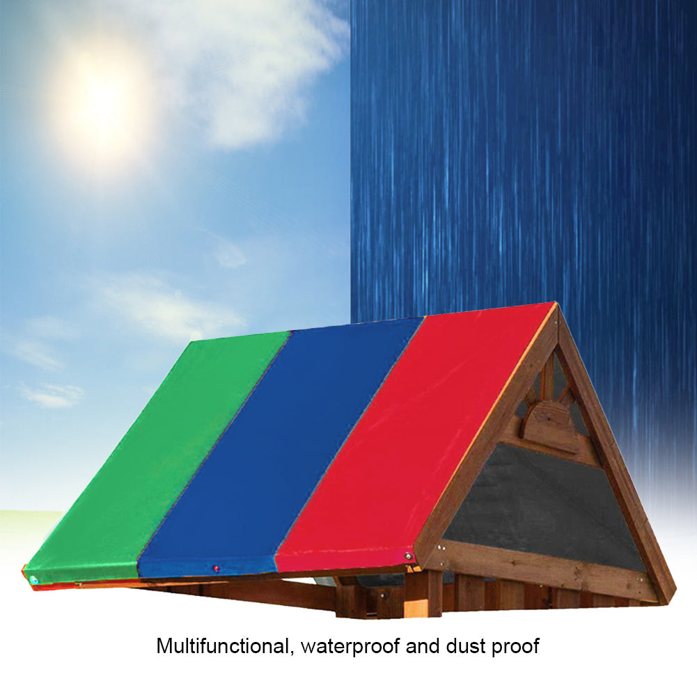 132x226cm 210D Oxford Cloth Outdoor Garden Awning Roof Cover Swing Canopy Garden Accessories(Green Blue Red )