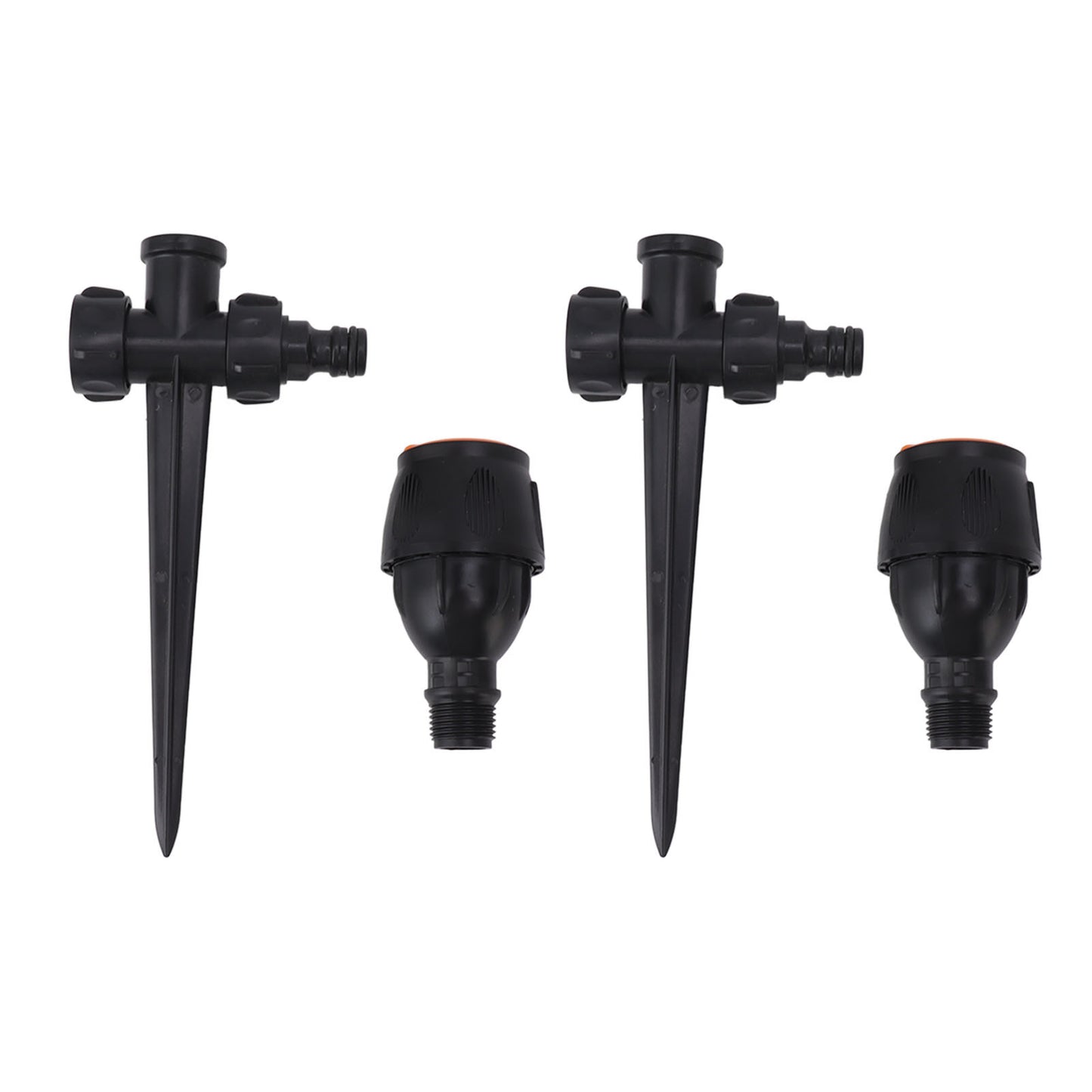 2pcs Garden Sprinklers Plastic 360 Degree Rotating Irrigation Sprinkler Large Area Coverage Sprinkler for Garden Yard Lawn