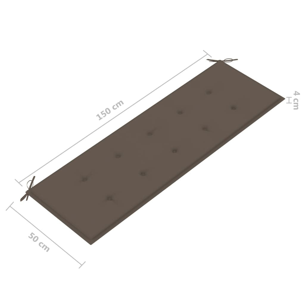Garden Bench Cushion Taupe 59.1inx19.7inx1.6in