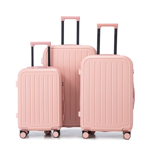 20  24   28in ABS  Spinner Wheel Luggage, Carry On Suitcase, With Cup Holder  USB Port