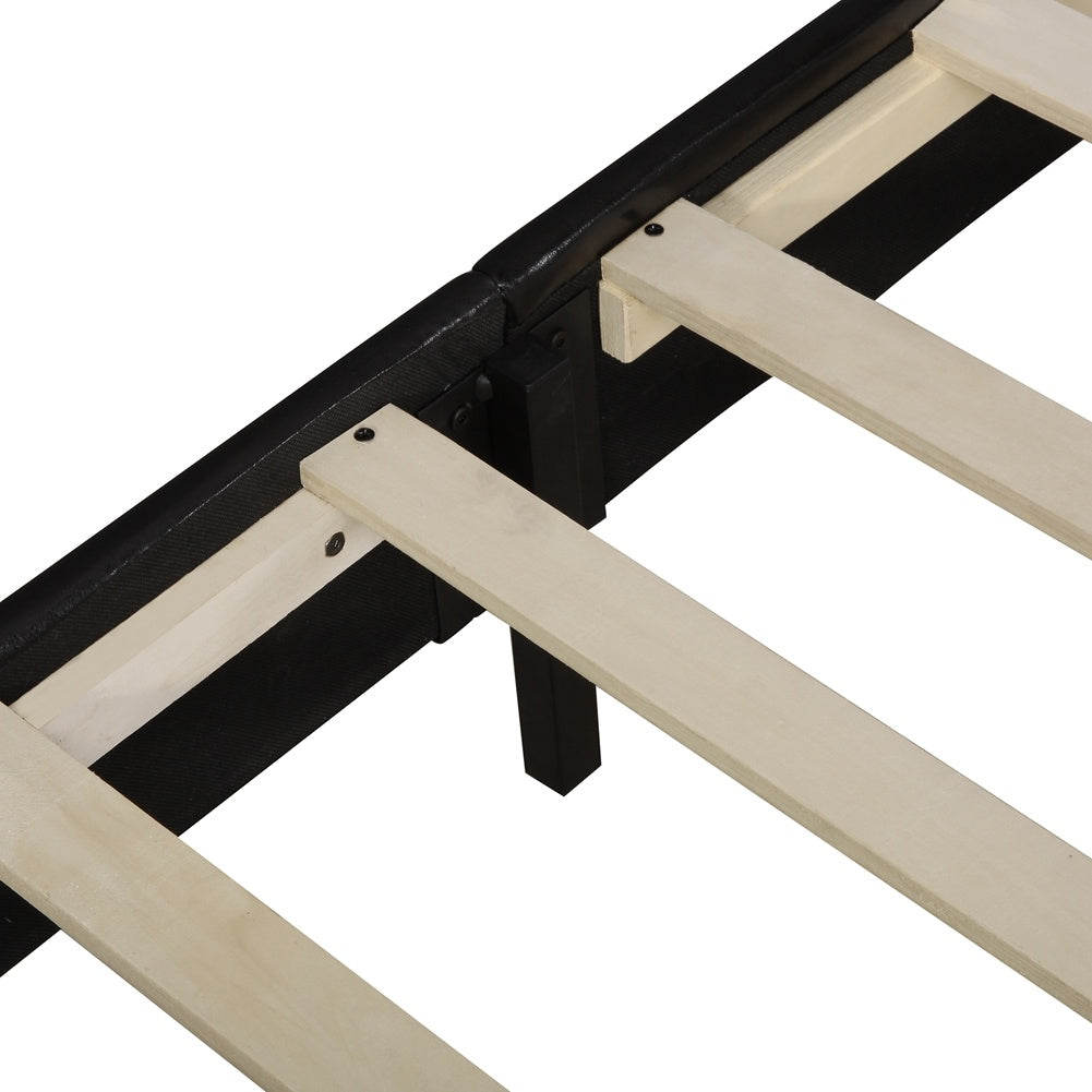Faux Leather Upholstered Platform Bed Frame/Mattress Foundation