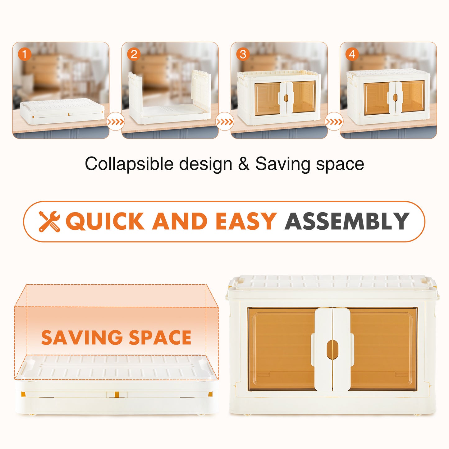Stackable Plastic Storage Box With Lid