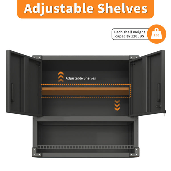 Metal Wall Mounted Tool Storage Cabinet